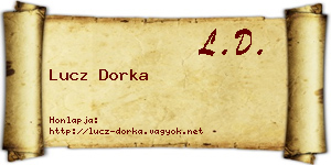 Lucz Dorka névjegykártya